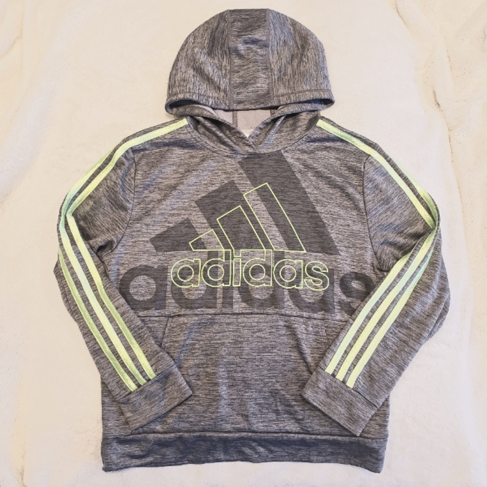 B1G1! Adidas Hoodie | Gray & Neon Yellow/Green